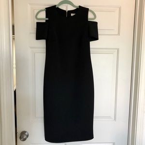Calvin Klein cold shoulder scuba dress
